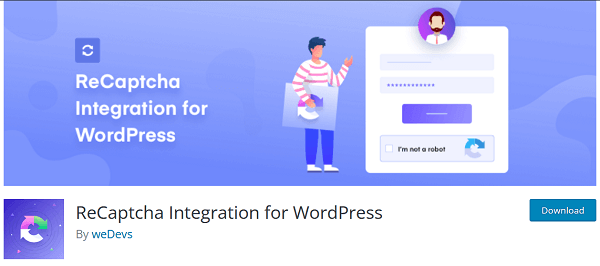 ReCaptcha Integration for WordPress(by WeDevs)